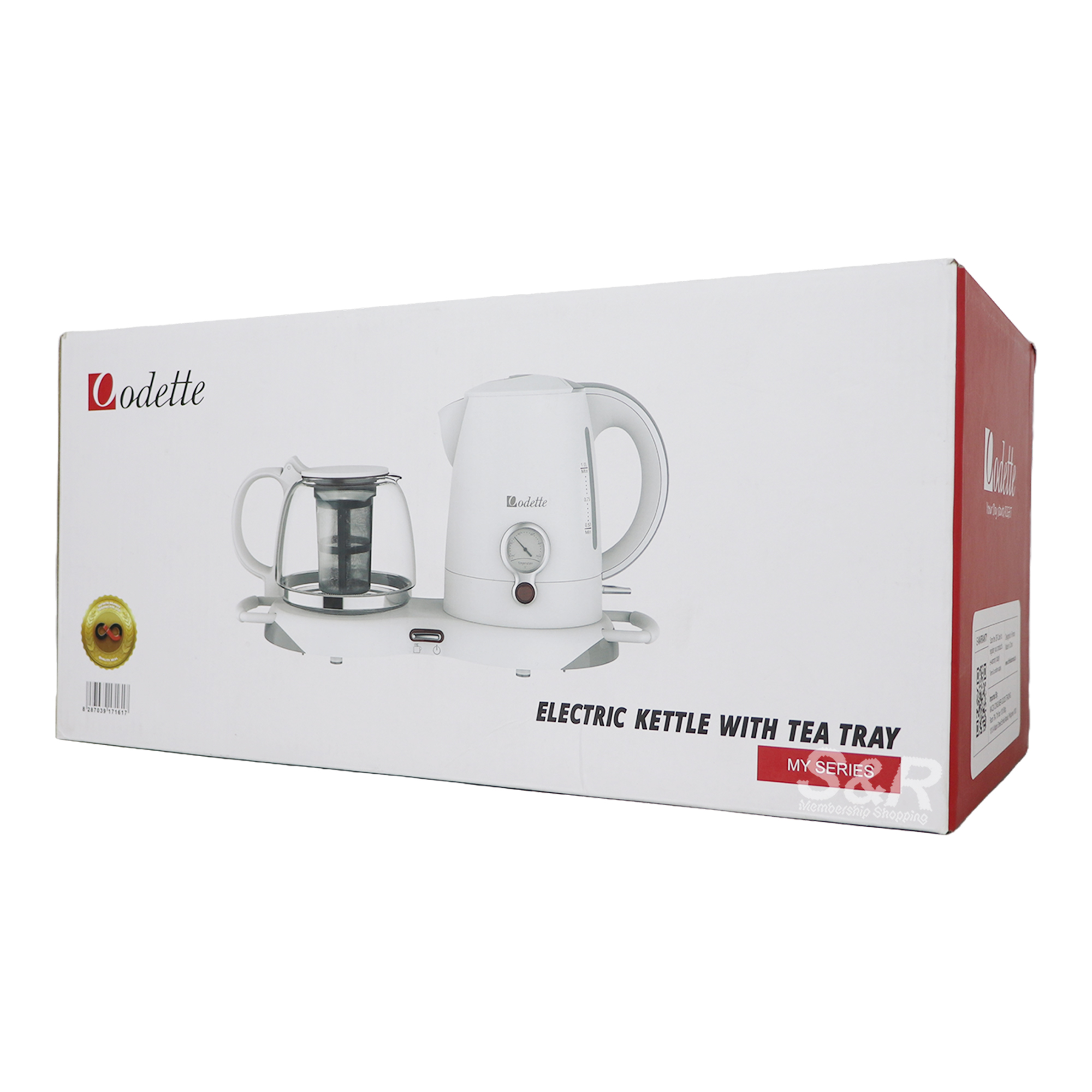 Odette Electric Kettle with Tea Tray WK8287TR